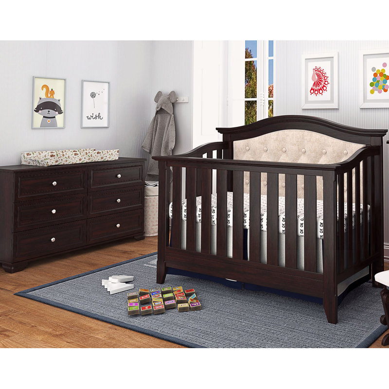 Three Posts™ Baby & Kids Essex 4in1 Convertible 2Piece Crib Set